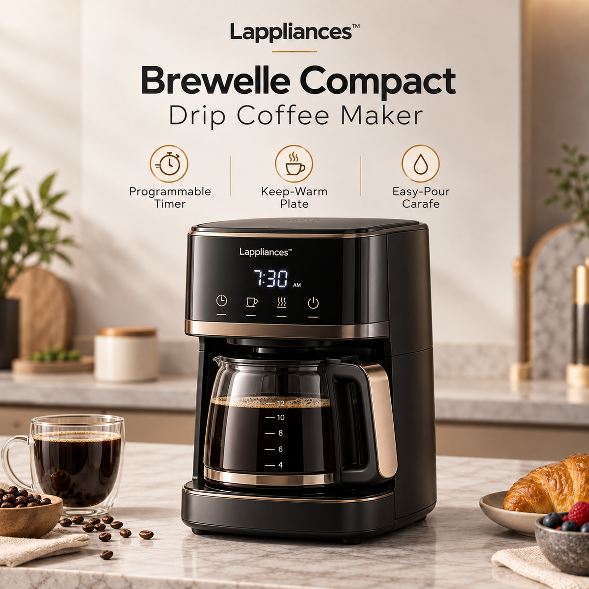 Lappliances™ Brewelle Compact Drip Coffee Maker