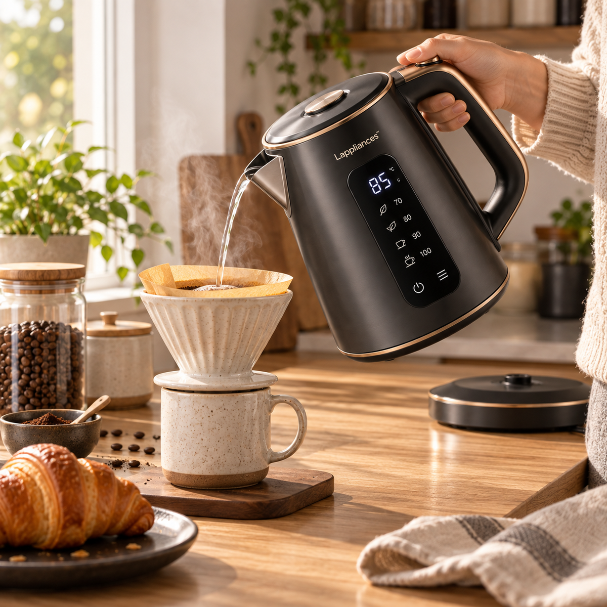 Lappliances™ Kettlora Temperature-Control Electric Kettle